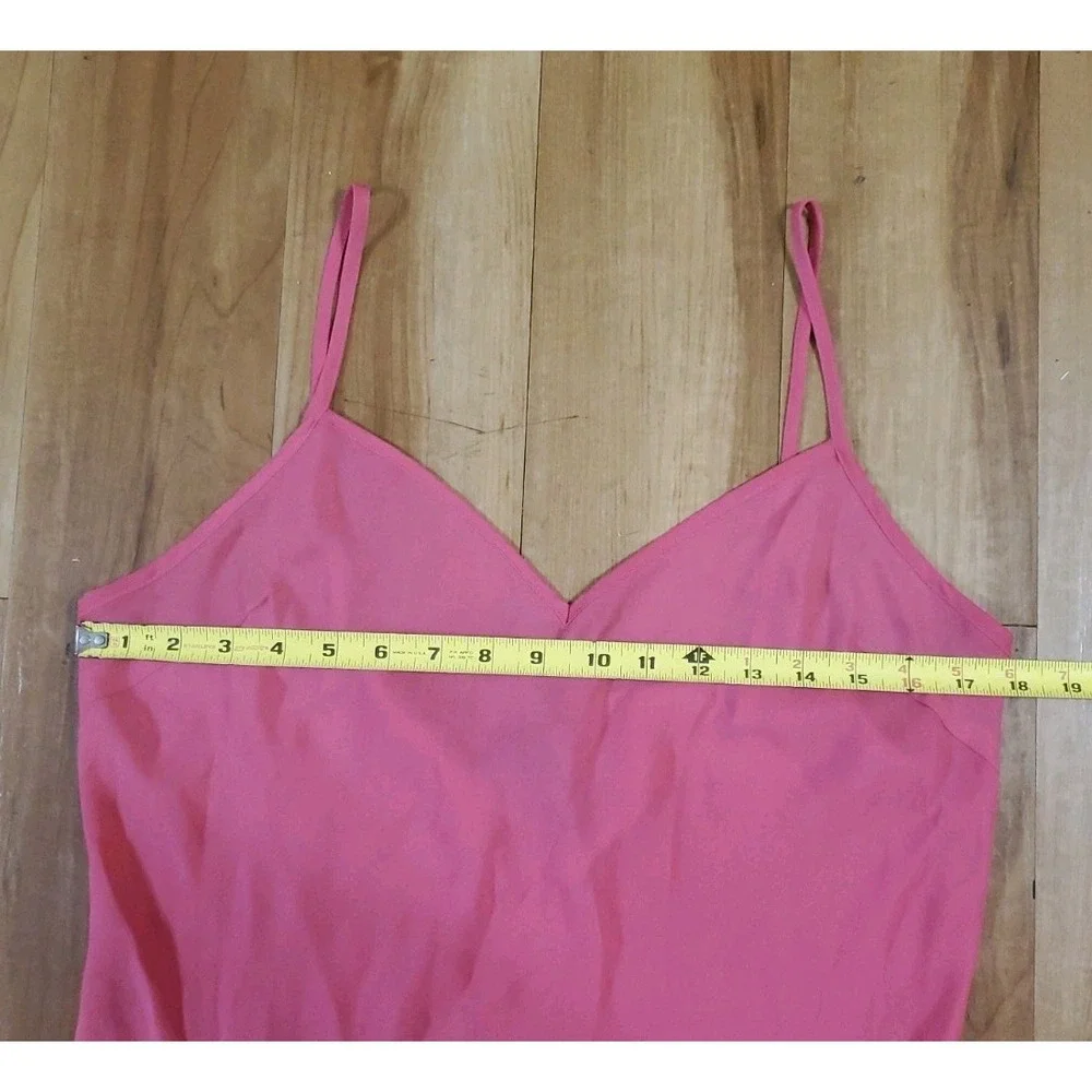 Lauren Ralph Lauren Hot Pink Slip Dress Size 14 Spaghetti Strap Barbiecore